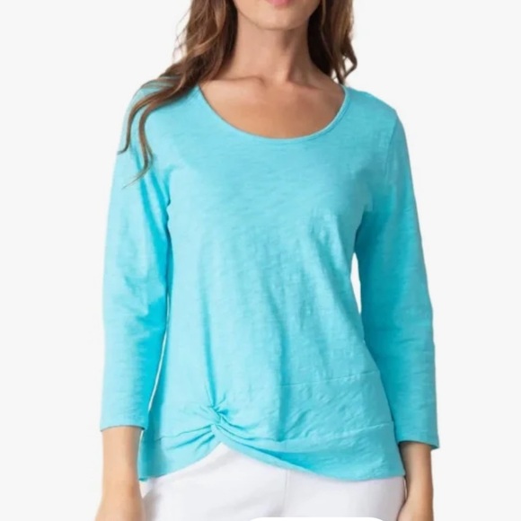 Habitat Tops - Habitat TEE SIDE TWIST GARDEN size large NWT